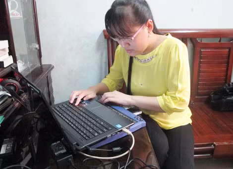 Cô giáo khiếm thị Đỗ Lê Na.