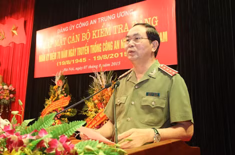 Bộ trưởng Trần Đại Quang phát biểu tại buổi gặp mặt.