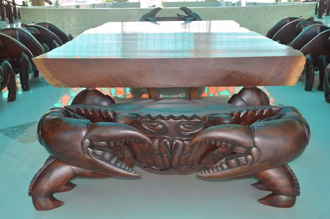 Những con cua được chế tác rất tinh xảo.