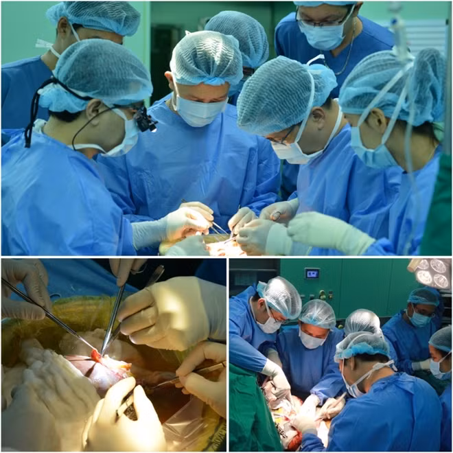 Gan của người hiến được chuyển đến BV ĐHYD và nhanh chóng được đưa vào phòng mổ.