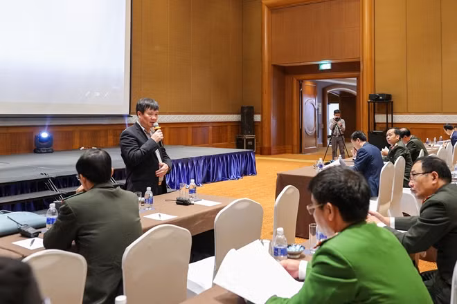 Trung tướng Nguyễn Thanh Sơn phát biểu tại buổi sơ duyệt sáng 23/11.