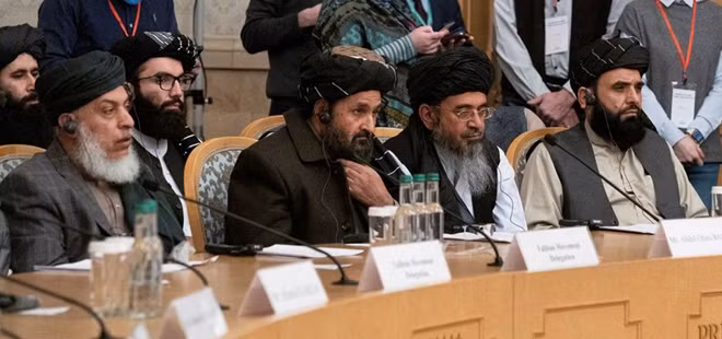 Phái đoàn Taliban tham gia đối thoại tại Moscow. Ảnh: Reuters