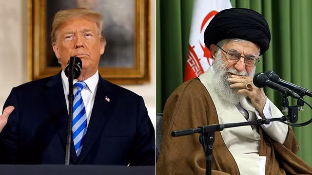 Tổng thống Mỹ Trump và lãnh tụ tinh thần tối cao Iran Khamenei. Ảnh: CNN