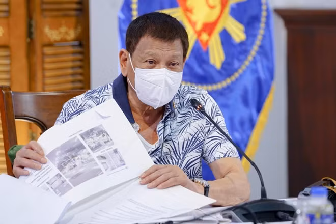 Tổng thống Philippines Duterte. Ảnh: ITN