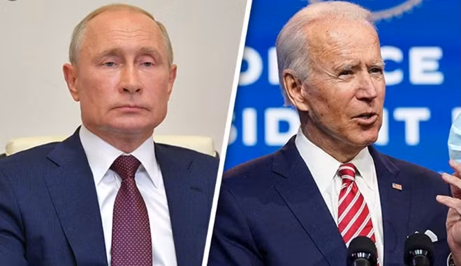 Tổng thống Putin và ông Biden. Ảnh: ABS