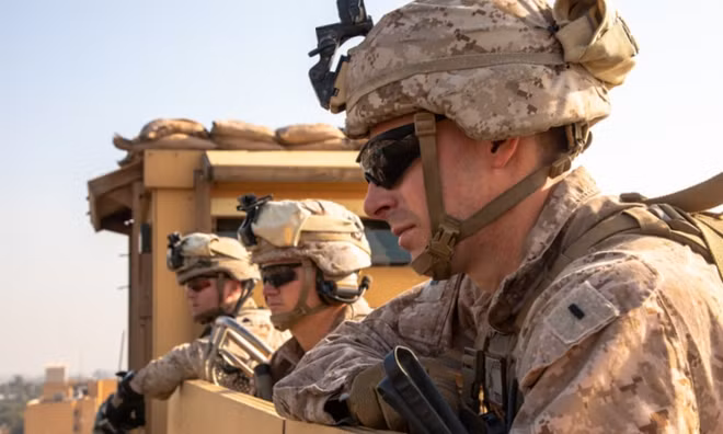 Lính Mỹ trong căn cứ ở Iraq. Ảnh: ITN