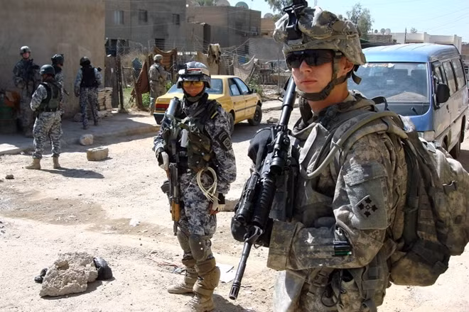 Quân nhân Mỹ ở Iraq. Ảnh: ITN