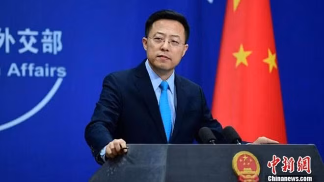 Người phát ngôn Bộ Ngoại giao Trung Quốc Triệu Lập Kiên. Ảnh: Chinanews.com
