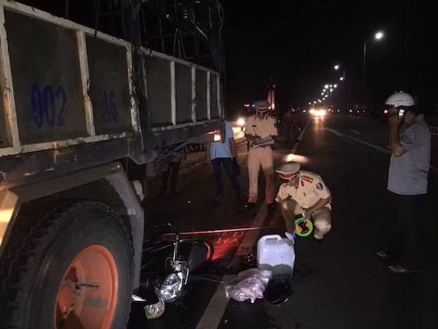 Hiện trường vụ tai nạn.