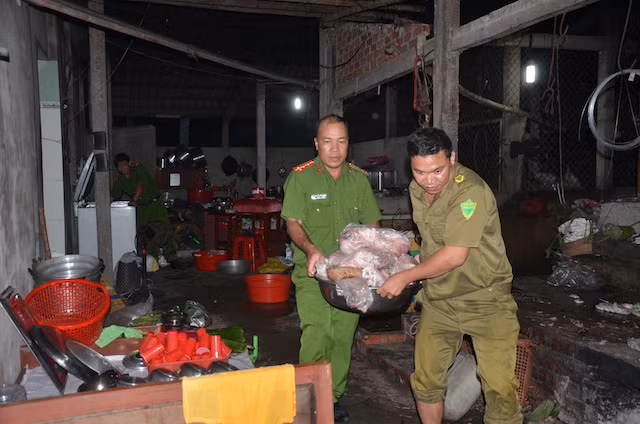 Số thịt heo bệnh được phát hiện.