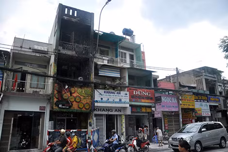 Hiện trường vụ cháy.