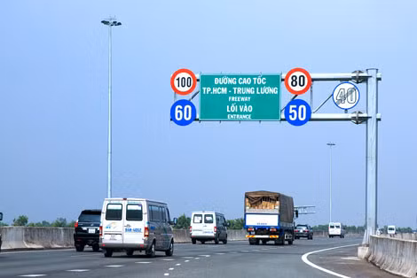 Cao tốc TP HCM-Trung Lương nơi triển khai dự án hệ thống ITS.