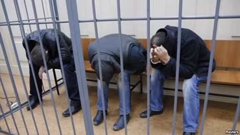 Các nghi can: Tamerlan Eskerkhanov, Shagid Gubashev và Ramzan Bakhayev trong vụ sát hại cựu Phó Thủ tướng Nemtsov.