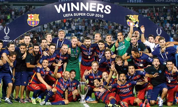 Barca có danh hiệu lớn thứ 4 trong năm 2015. Ảnh: Reuters.