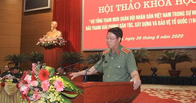 Thứ trưởng Bộ Công an Bùi Văn Nam tham luận tại Hội thảo