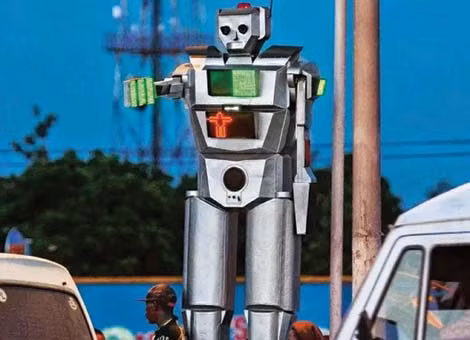 Robot cảnh sát ở Cộng hòa Congo (Ảnh: 3.bp.blogspot).