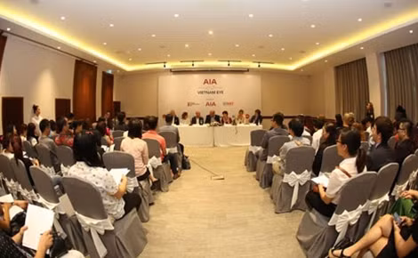 Quang cảnh buổi họp báo giới thiệu về ‘AIA Vietnam Eye’.