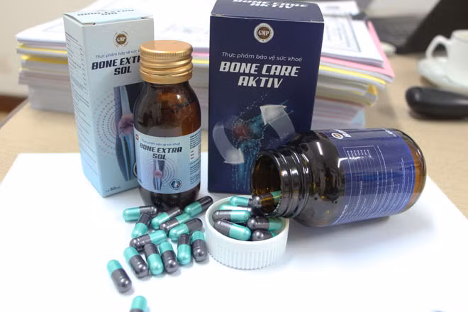 Một số sản phẩm thực phẩm chức năng dạng viên nang và thức uống của đề tài.