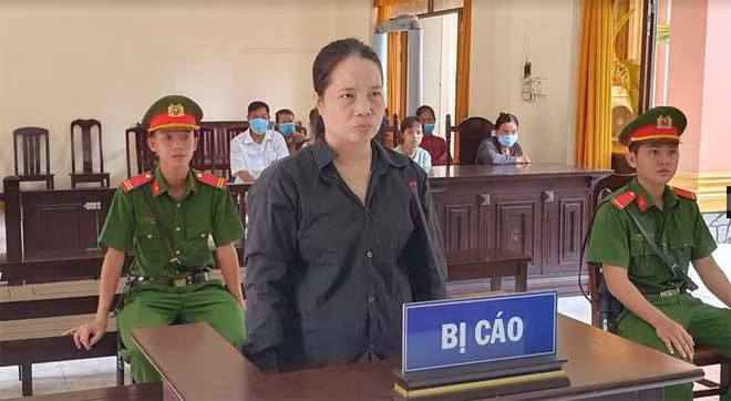 Bị cáo Huỳnh Thị Nương tại tòa.