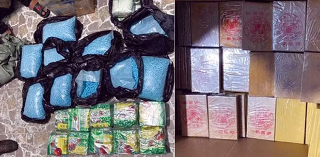 Ma túy đá, thuốc lắc và heroin thu giữ trong các vụ án.