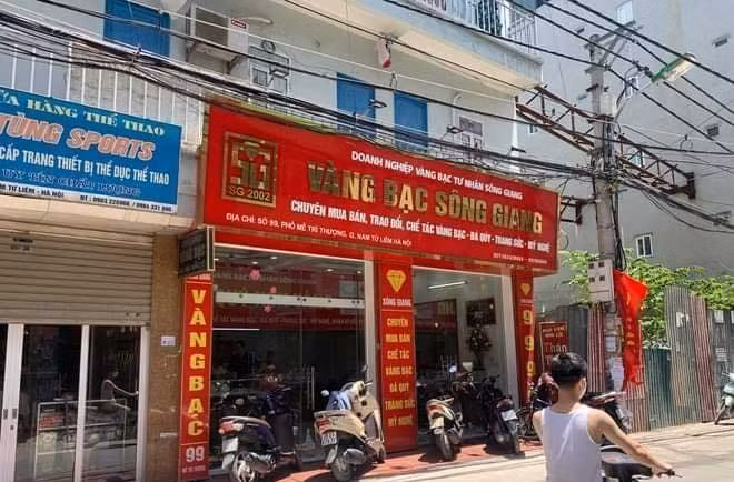 Hiện trường nơi xảy ra vụ cướp.