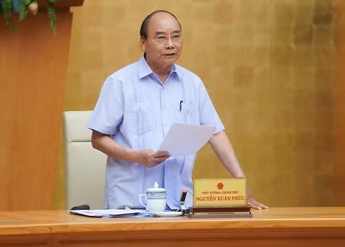 Thủ tướng Nguyễn Xuân Phúc phát biểu kết luận cuộc họp - Ảnh: VGP/Quang Hiếu