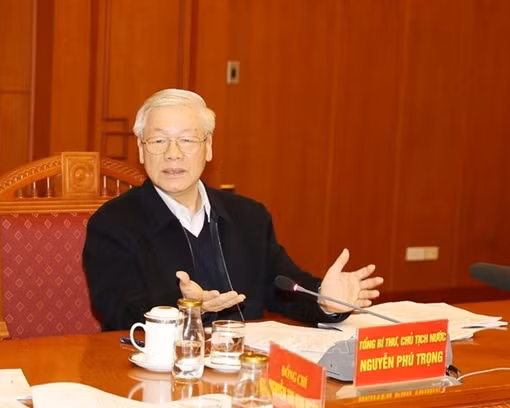 Tổng Bí thư chủ trì họp Tiểu ban Văn kiện ĐH XIII của Đảng