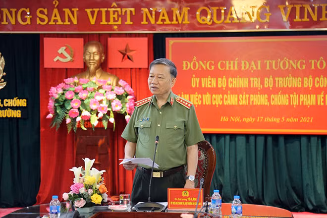Bộ trưởng Tô Lâm phát biểu tại buổi làm việc.