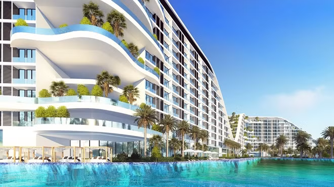 Bể bơi dài 1 km tại FLC Grand Hotel Quy Nhon (Ảnh phối cảnh).