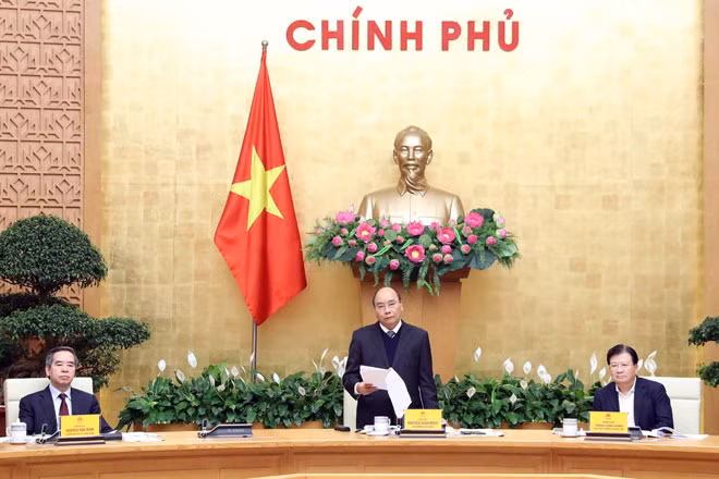 Thủ tướng Nguyễn Xuân Phúc phát biểu khai mạc tại điểm cầu Hà Nội. Ảnh: TTXVN Thủ tướng Nguyễn Xuân Phúc phát biểu khai mạc tại điểm cầu Hà Nội. Ảnh: TTXVN