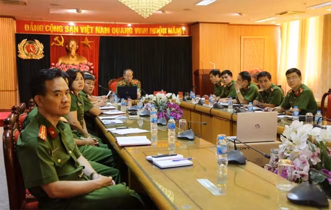Hội nghị trực tuyến ASEANAPOL về phòng, chống ma túy trong giai đoạn dịch bệnh COVID-19 tại Hà Nội.