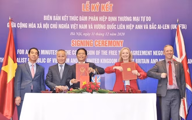 Cuối tháng 12/2020, Việt Nam và Anh đã ký kết Hiệp định FTA.