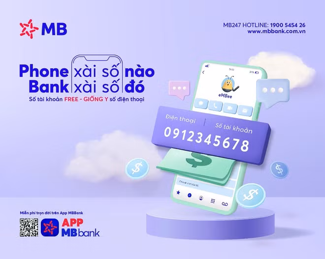 Dịch vụ cung cấp số tài khoản trùng với số điện thoại di động của MB thu hút sự quan tâm lớn của khách hàng.