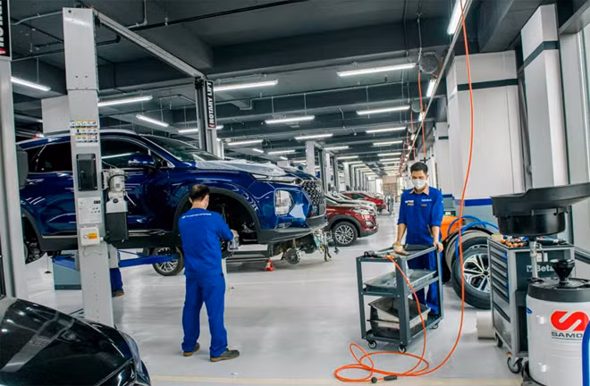 Một xưởng dịch vụ ủy quyền chính hãng Hyundai của TC MOTOR. Một xưởng dịch vụ ủy quyền chính hãng Hyundai của TC MOTOR.