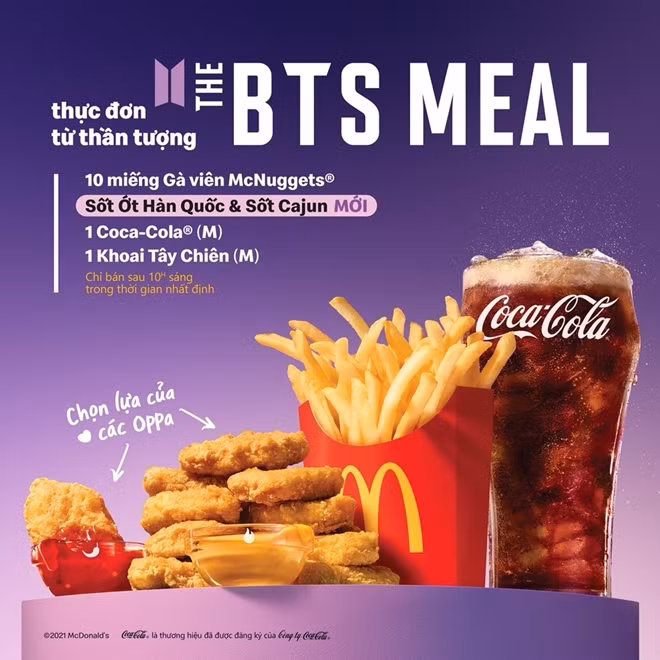 McDonald’s triển khai chương trình The Famous Order – Bữa Ăn Thần Tượng kết hợp cùng nghệ sĩ hạng Bạch Kim BTS mang đến trải nghiệm đầy hào hứng cho khách hàng.