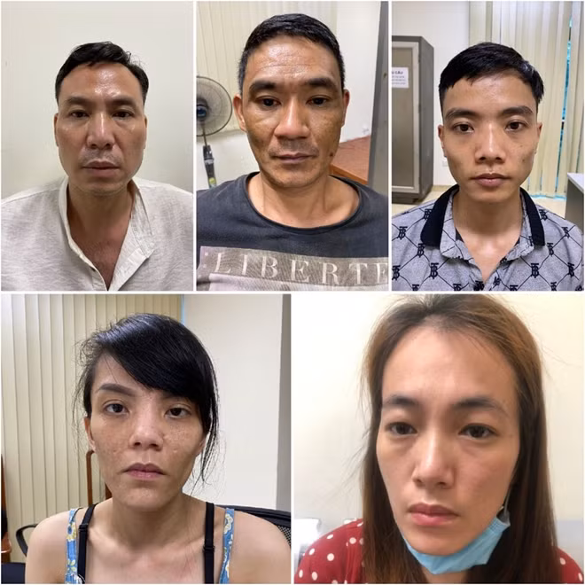 Các đối tượng bị bắt giữ.