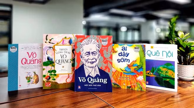 Bộ sách nhân kỷ niệm 100 năm ngày sinh nhà văn Võ Quảng do NXB Kim Đồng ấn hành, 8-2020. Bộ sách nhân kỷ niệm 100 năm ngày sinh nhà văn Võ Quảng do NXB Kim Đồng ấn hành, 8-2020.