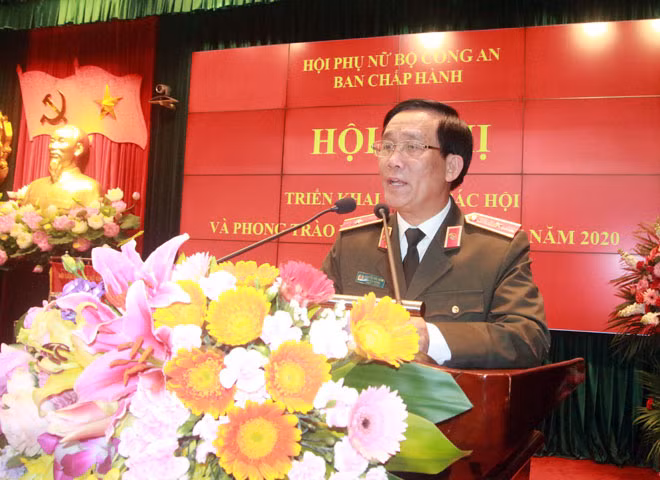 Thiếu tướng Nguyễn Đức Minh phát biểu tại Hội nghị