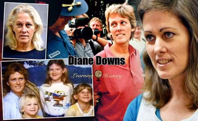Chân dung Diane Downs và các con.