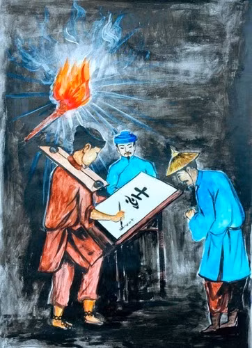 Bức tranh “Huấn Cao cho chữ!”