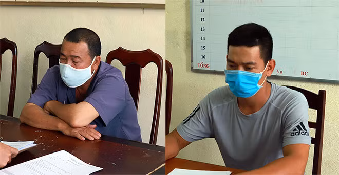 Kiều Văn Thanh Nguyễn Công Trinh tại cơ quan Công an.