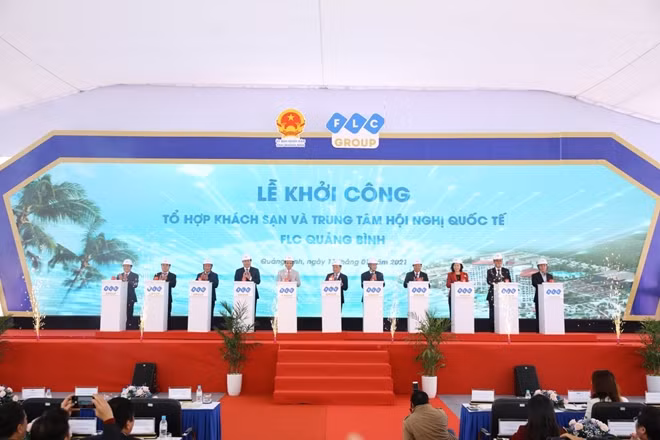 Lễ Khởi công Tổ hợp khách sạn và Trung tâm Hội nghị Quốc tế tại xã Hải Ninh, huyện Quảng Ninh, tỉnh Quảng Bình.