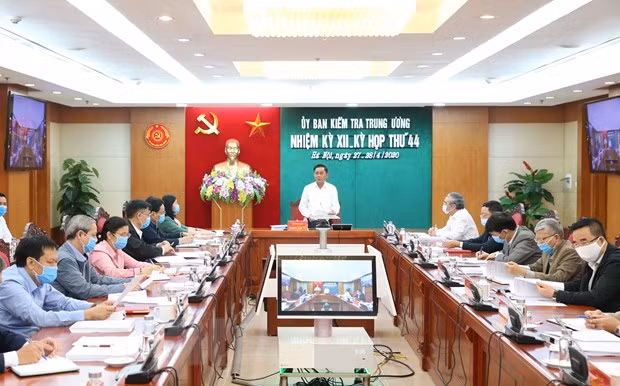 Kỳ họp 44 của Ủy ban Kiểm tra Trung ương.(Ảnh: Phương Hoa/TTXVN)