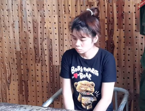 Lê Thị Ngân tại Cơ quan Công an. Lê Thị Ngân tại Cơ quan Công an.