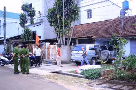 Chiếc xe mà Kiều Quốc Huy cướp và nhà trọ đối tượng này thuê ở tại Bảo Lộc.