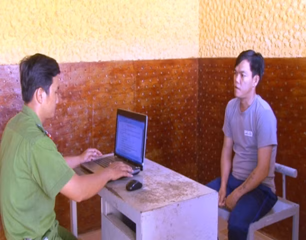 Trương Văn Tiền tại cơ quan điều tra.