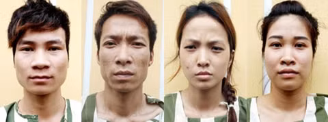 Các đối tượng bị bắt giữ