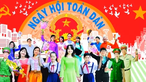 Bầu cử Quốc hội là ngày vui của các tầng lớp nhân dân. Ảnh minh họa CTV.