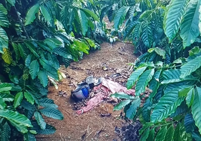 Vị trí phát hiện thi thể nạn nhân