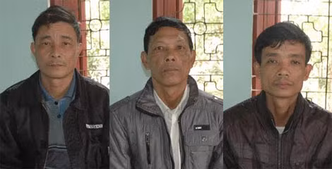 Ba đối tượng trong vụ án.